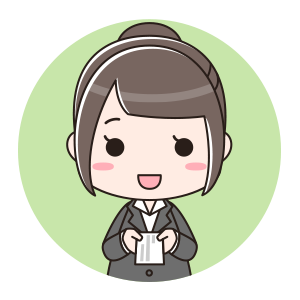 名刺を差し出す女性イラスト