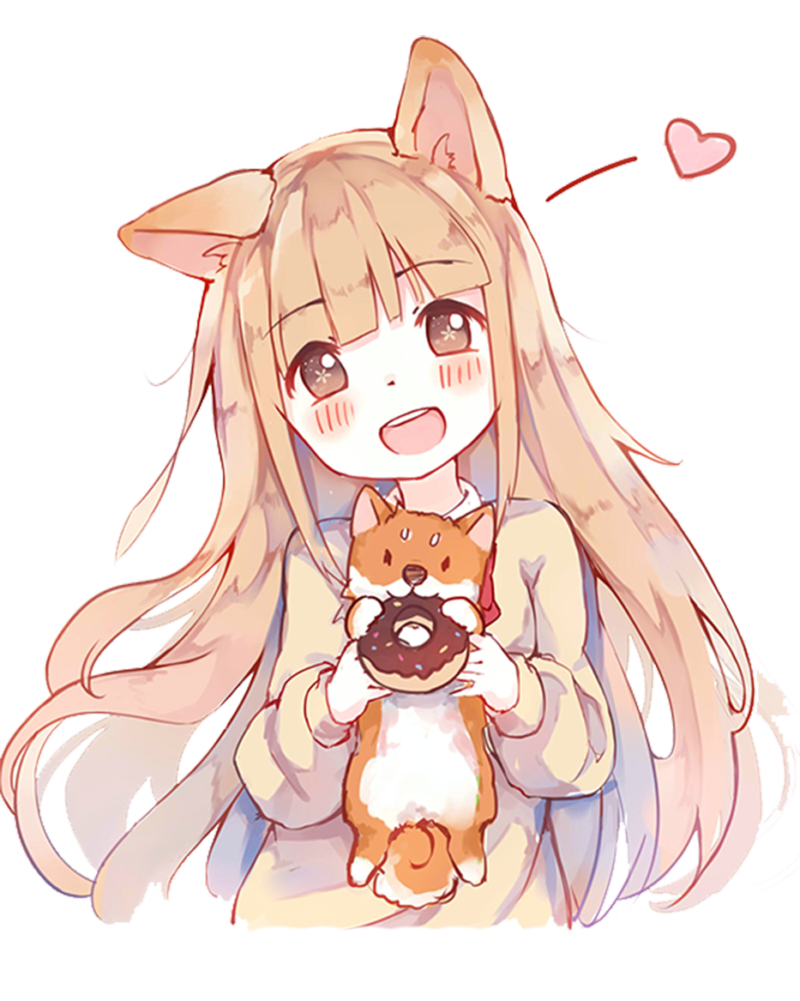 アニメチックな水彩イラスト